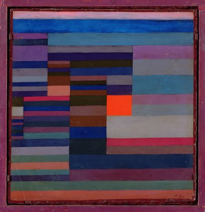 Pożar wieczorem autorstwa Paul Klee