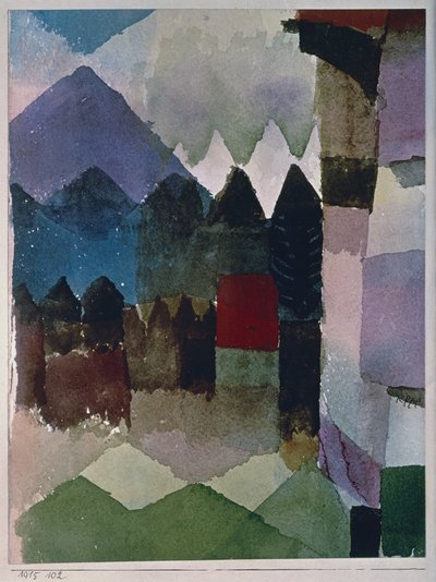 Wiatr Fohna w ogrodzie Franza Marca autorstwa Paul Klee