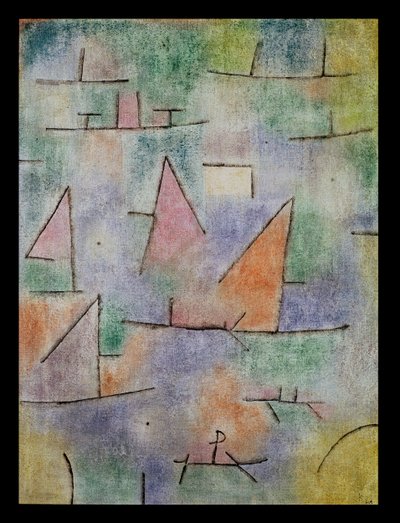 Port z żaglowcami autorstwa Paul Klee