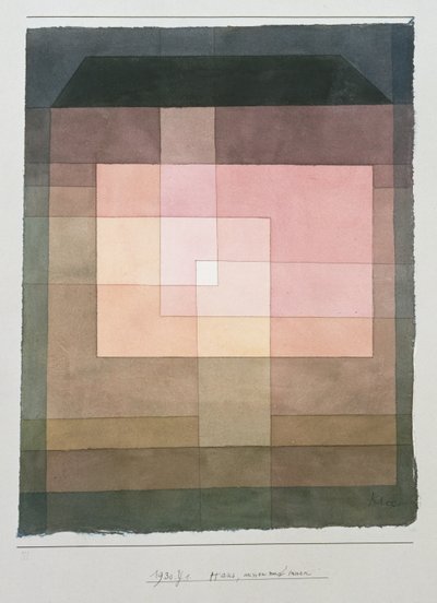 Dom, na zewnątrz i wewnątrz autorstwa Paul Klee