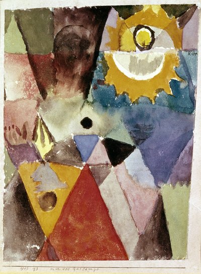 Przed lampą gazową - Akwarela autorstwa Paul Klee