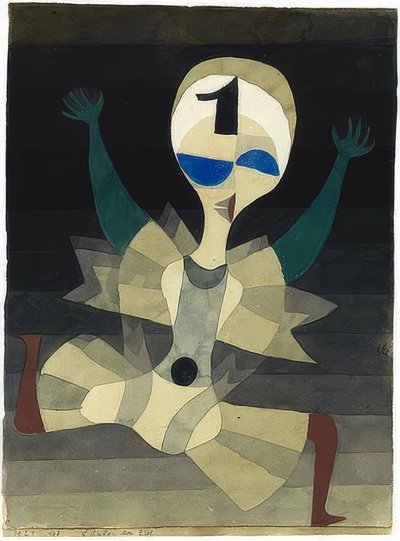 Biegacz na bramce. 1921 autorstwa Paul Klee