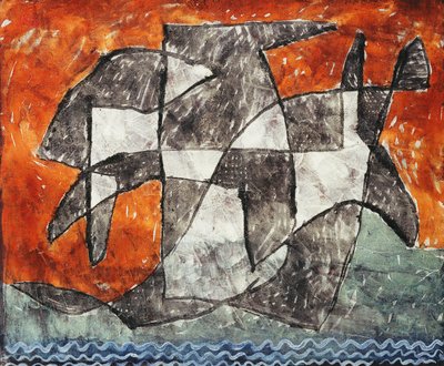 Duch jeziora; Zobacz Gespenst autorstwa Paul Klee