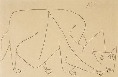 czający się kot; kot się czai autorstwa Paul Klee
