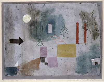 Przechodząc obok czerwonych filarów autorstwa Paul Klee