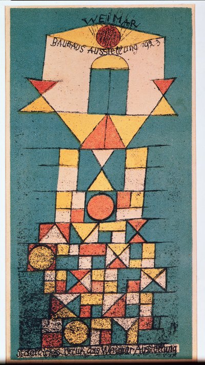 Pocztówka do wystawy Bauhausu „Aspekt wzniosłości” autorstwa Paul Klee