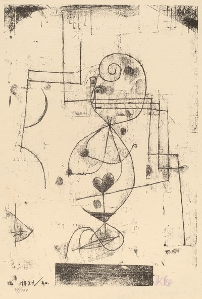 Królowa Kier Herzdame, 1921. autorstwa Paul Klee