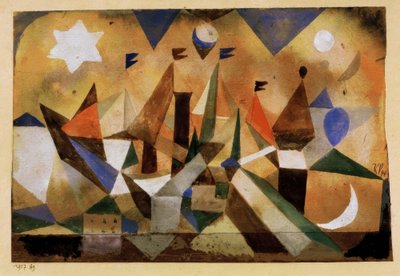 Żaglowce czekające na burzę autorstwa Paul Klee