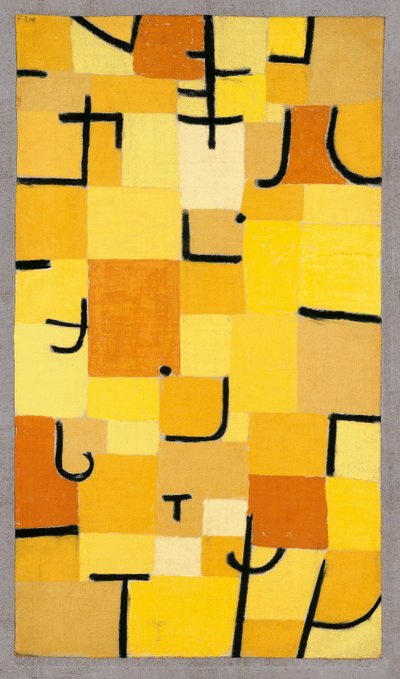 Znaki w kolorze żółtym, 1937. autorstwa Paul Klee