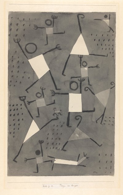 Tänze vor Angst Tańce ze strachu, 1938. autorstwa Paul Klee