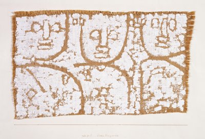 trzy postacie; Zjednoczenie w trójkącie autorstwa Paul Klee