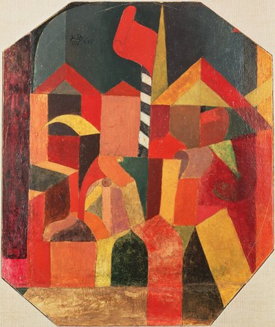 Z czerwoną flagą autorstwa Paul Klee