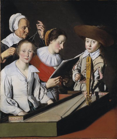 Une fete musicale - Impreza muzyczna, autorstwa La Tarte, Paul (?-1636). Olej na płótnie. Wymiar : 116x98,8 cm. Muzeum Narodowe w Sztokholmie autorstwa Paul La Tarte