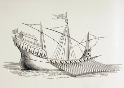16Th Century Galley. autorstwa Paul Lacroix