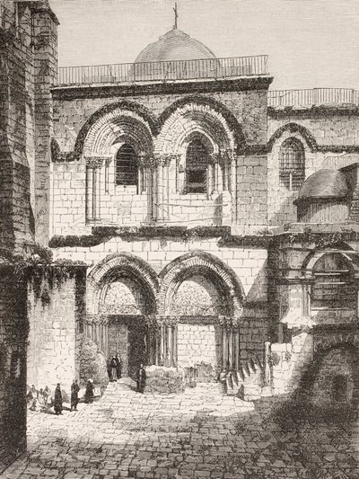 Jerozolima, Palestyna. Kościół Grobu Świętego w XIX wieku. autorstwa Paul Lacroix