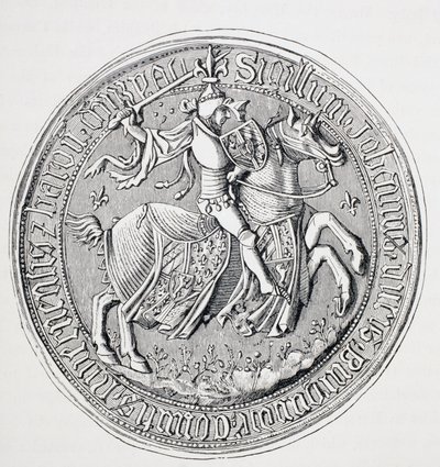 Pieczęć Jeana Ii, księcia Burgundii, hrabiego Nevers i barona Donzy 1371-1419. autorstwa Paul Lacroix