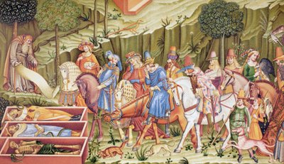 Triumf śmierci, fresk w Campo-Santo, Piza, Włochy, przypisywany Francesco Trainiemu. autorstwa Paul Lacroix