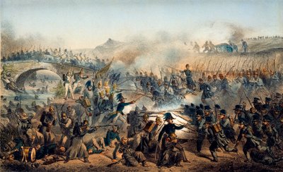 Bitwa nad rzeką Czernają 16 sierpnia 1855 r. XIX w. autorstwa Paul Levert