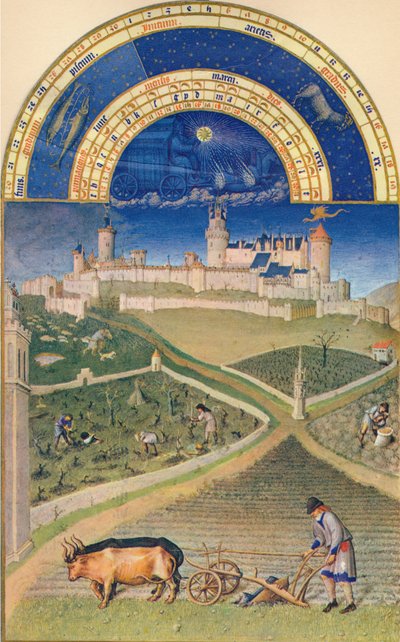 Marzec - Château de Lusignan, XV wiek, 1939 autorstwa Paul Limbourg