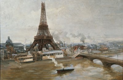 Wieża Eiffla widziana z Sekwany, 1889. autorstwa Paul Louis Delance