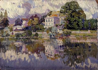 Narożnik parku (olej na pokładzie) autorstwa Paul Mathieu