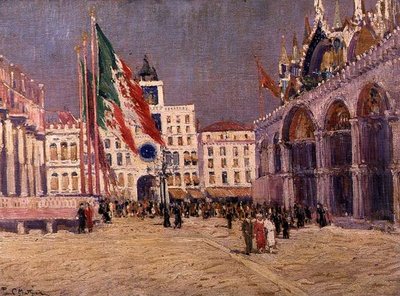 Święto Festiwalu, ok. 1925 (olej na płótnie) autorstwa Paul Mathieu