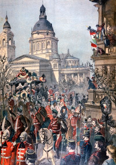 Pogrzeb Lajosa Kossutha, Budapeszt, 21 marca 1894 r. autorstwa Paul Merwart