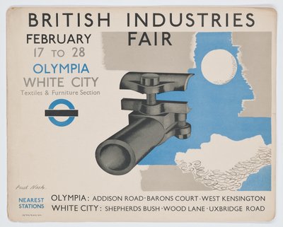Plakat London Underground reklamujący British Industries Fair autorstwa Paul Nash