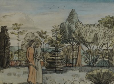 Barbara w ogrodzie autorstwa Paul Nash