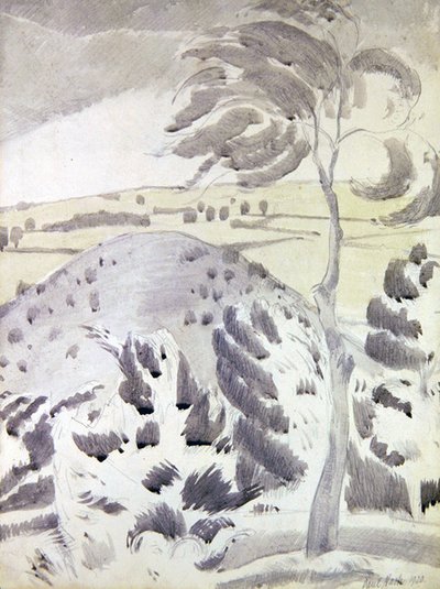 Wzgórze i drzewo autorstwa Paul Nash