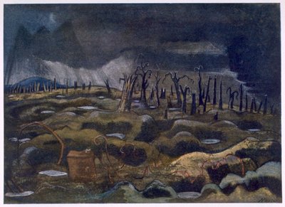 Nightfall, z brytyjskich artystów na froncie, kontynuacja frontu zachodniego, część trzecia, Paul Nash autorstwa Paul Nash