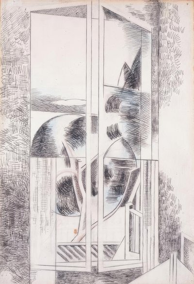 Streszczenie okna Riviera autorstwa Paul Nash