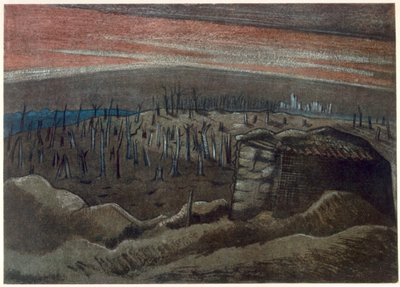 Sanctuary Wood, z brytyjskich artystów na froncie, kontynuacja frontu zachodniego, część trzecia, Paul Nash autorstwa Paul Nash