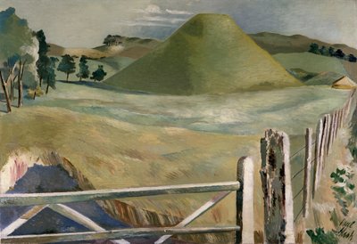 Wzgórze Silbury (olej na płótnie) autorstwa Paul Nash