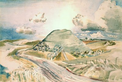 Silbury Hill (akwarela na papierze) autorstwa Paul Nash