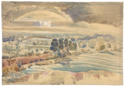 Wschód słońca nad doliną autorstwa Paul Nash