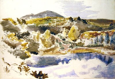 Niebieski basen (akwarela na papierze) autorstwa Paul Nash