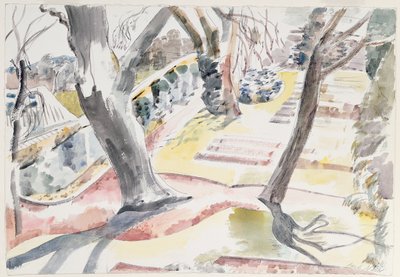Ogród (akwarela na papierze) autorstwa Paul Nash