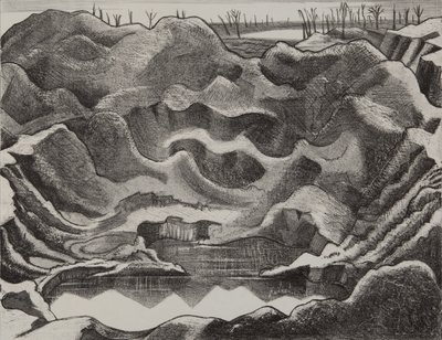 Krater kopalniany, Wzgórze 60, Pólnoc Ypres autorstwa Paul Nash