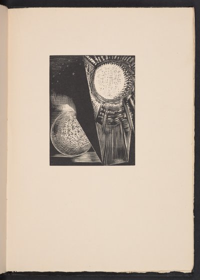 Słońce i Księżyc, ilustracja z książki "Obrazy wojny... Poems" autorstwa Richarda Aldingtona autorstwa Paul Nash