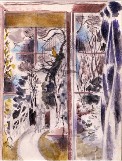 Okno w Iden (ołówek i akwarela na papierze tkanym) autorstwa Paul Nash