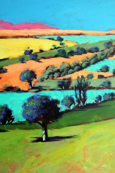 Coombe z bliska 3 (akryl na pokładzie) autorstwa Paul Powis