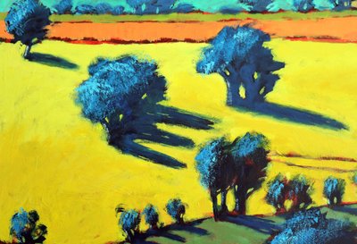 Cotswold Way z bliska 3 (akryl na pokładzie) autorstwa Paul Powis