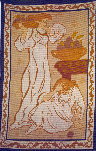 Kobiety w białym gobelinie autorstwa Paula Ransona (1864-1909) XX-wieczny Paryż, miejskie muzeum sztuki nowoczesnej autorstwa Paul Elie Ranson