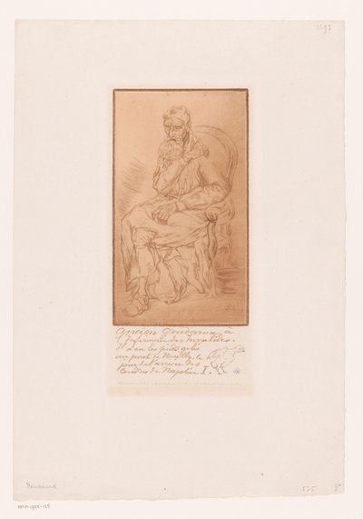 Portret nieznanego mężczyzny Ancien żandarm (...) de Napoleon I autorstwa Paul  Renouard