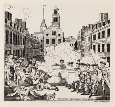 Krwawa masakra autorstwa Paul Revere