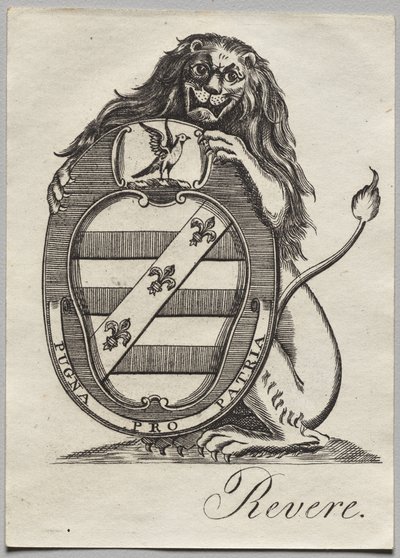 Ekslibris: herb autorstwa Paul Revere II