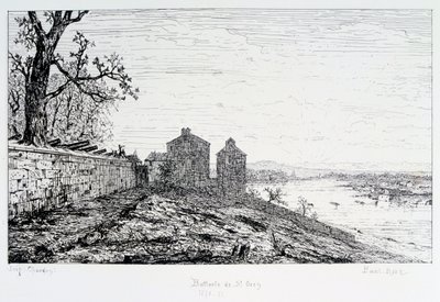 Bateria St Ouen, oblężenie Paryża, 1870-1871 autorstwa Paul Roux