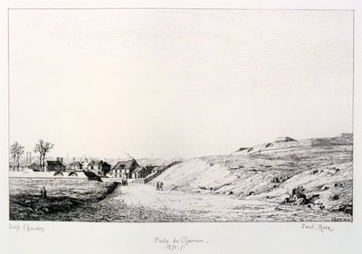 Poczta Charonne, Oblężenie Paryża, 1870-1871 autorstwa Paul Roux