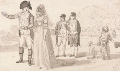 Rodzina w Hyde Parku autorstwa Paul Sandby
